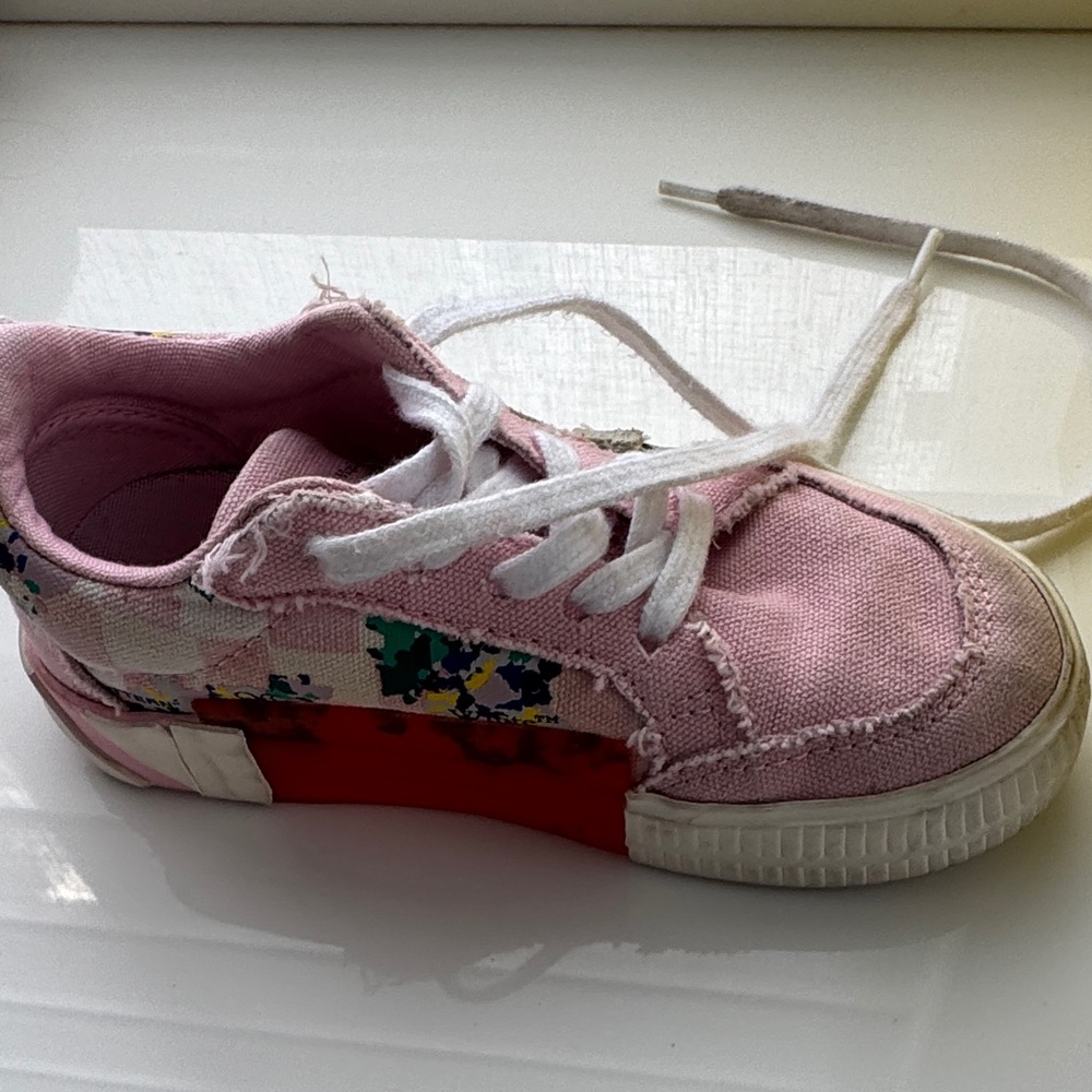 Off-White Vulcanized lace up Kids Pink Canvas Sneakers - Picture 4 of 13